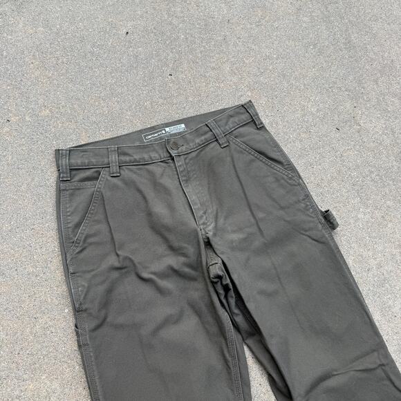 Men's Carhartt Rugged Flex Duck Canvas Utility Brown Work Cargo Pants Sz 31 x 32 - Picture 6 of 7